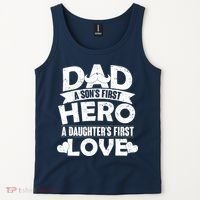 Dad Sons First Hero Daughter Fist Love Tank Top thumb 2