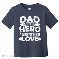 Dad Sons First Hero Daughter Fist Love Toddler T-Shirt thumb 0