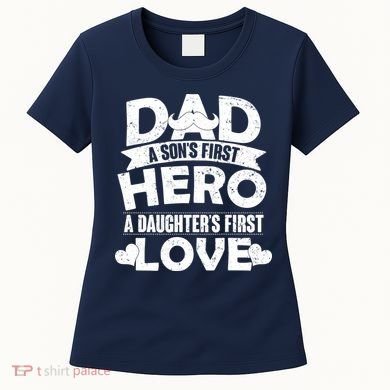 Dad Sons First Hero Daughter Fist Love Women's T-Shirt