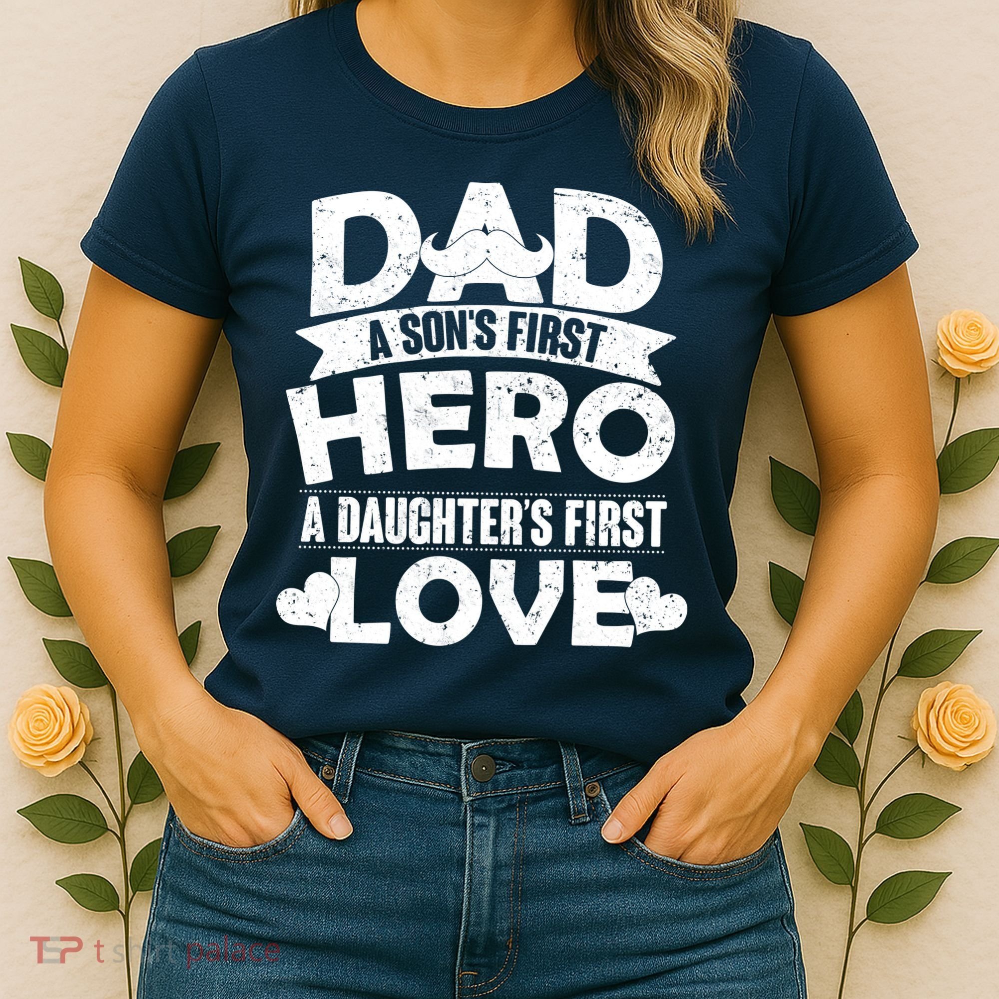 Dad Sons First Hero Daughter Fist Love Women's T-Shirt