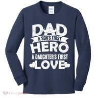 Dad Sons First Hero Daughter Fist Love Kids Long Sleeve Shirt thumb 0