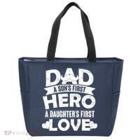 Dad Sons First Hero Daughter Fist Love Tote Bag thumb 0