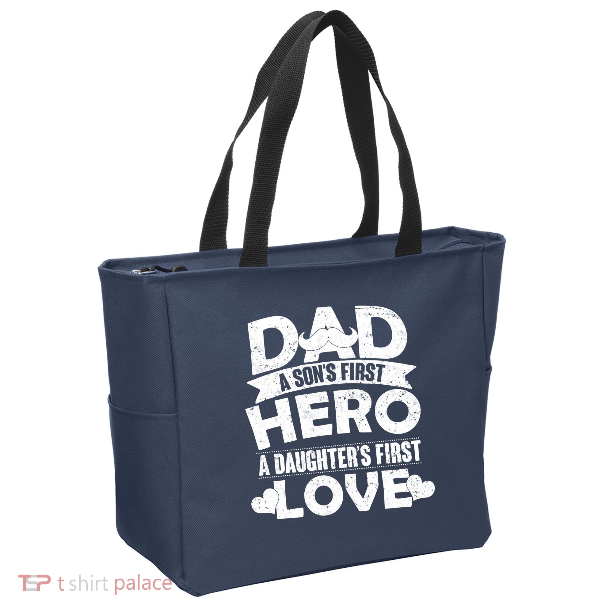 Dad Sons First Hero Daughter Fist Love Tote Bag