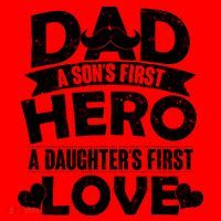 Dad Sons First Hero Daughter Fist Love Santa Hat thumb 1