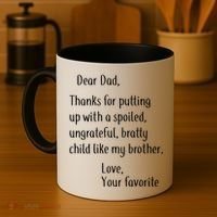 Dad Thanks For Putting Up With My Brother Coffee Mug thumb 4