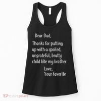 Dad Thanks For Putting Up With My Brother Women's Tank Top thumb 0