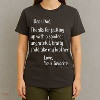 Dad Thanks For Putting Up With My Brother T-Shirt thumb 4