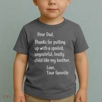 Dad Thanks For Putting Up With My Brother Toddler T-Shirt thumb 2