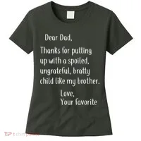 Dad Thanks For Putting Up With My Brother Women's T-Shirt thumb 0