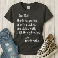 Dad Thanks For Putting Up With My Brother Women's T-Shirt thumb 3