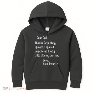 Dad Thanks For Putting Up With My Brother Kids Hoodie