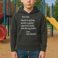 Dad Thanks For Putting Up With My Brother Kids Hoodie thumb 2