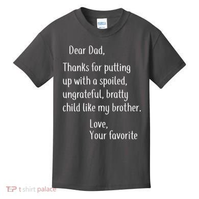 Dad Thanks For Putting Up With My Brother Kids T-Shirt
