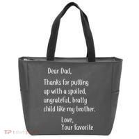 Dad Thanks For Putting Up With My Brother Tote Bag thumb 0