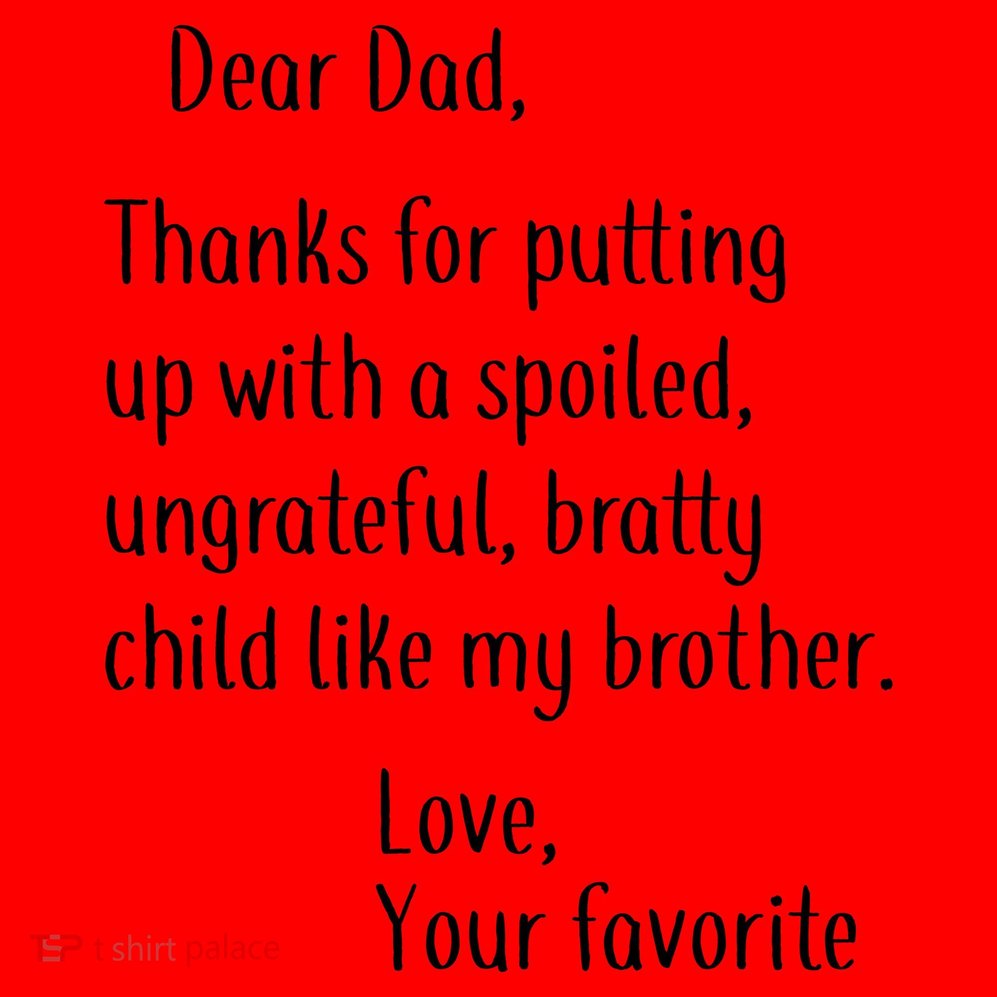 Dad Thanks For Putting Up With My Brother Santa Hat