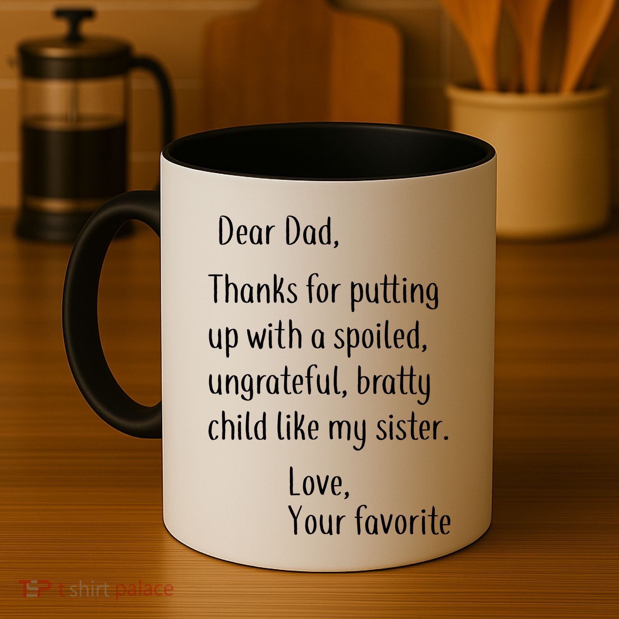 Dad Thanks For Putting Up With My Sister Coffee Mug