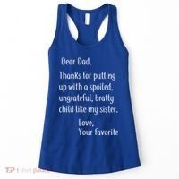 Dad Thanks For Putting Up With My Sister Women's Tank Top thumb 0