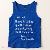 Dad Thanks For Putting Up With My Sister Tank Top thumb 2