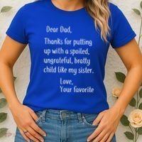 Dad Thanks For Putting Up With My Sister Women's T-Shirt thumb 2