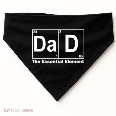Dad The Essential Element Table USA-Made Doggie Bandana