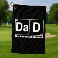 Dad The Essential Element Table Golf Towel thumb 1