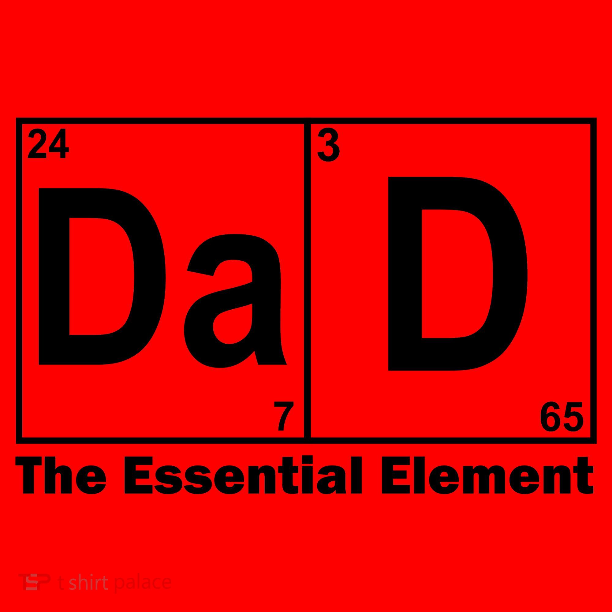 Dad The Essential Element Table Santa Hat