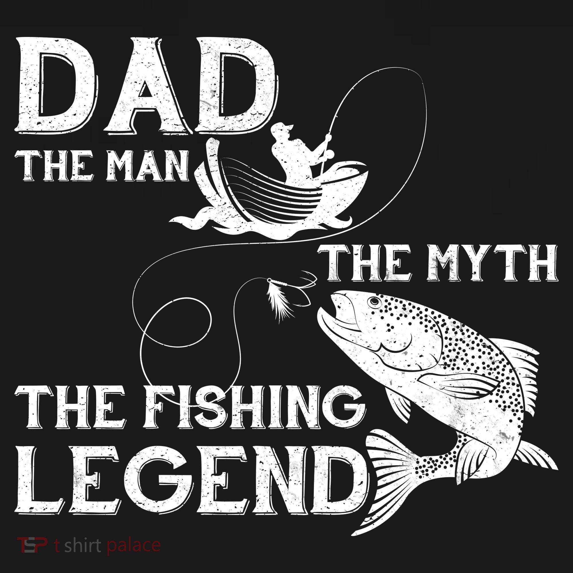 Dad The Fishing Legend Doggie Tank