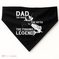 Dad The Fishing Legend USA-Made Doggie Bandana thumb 0