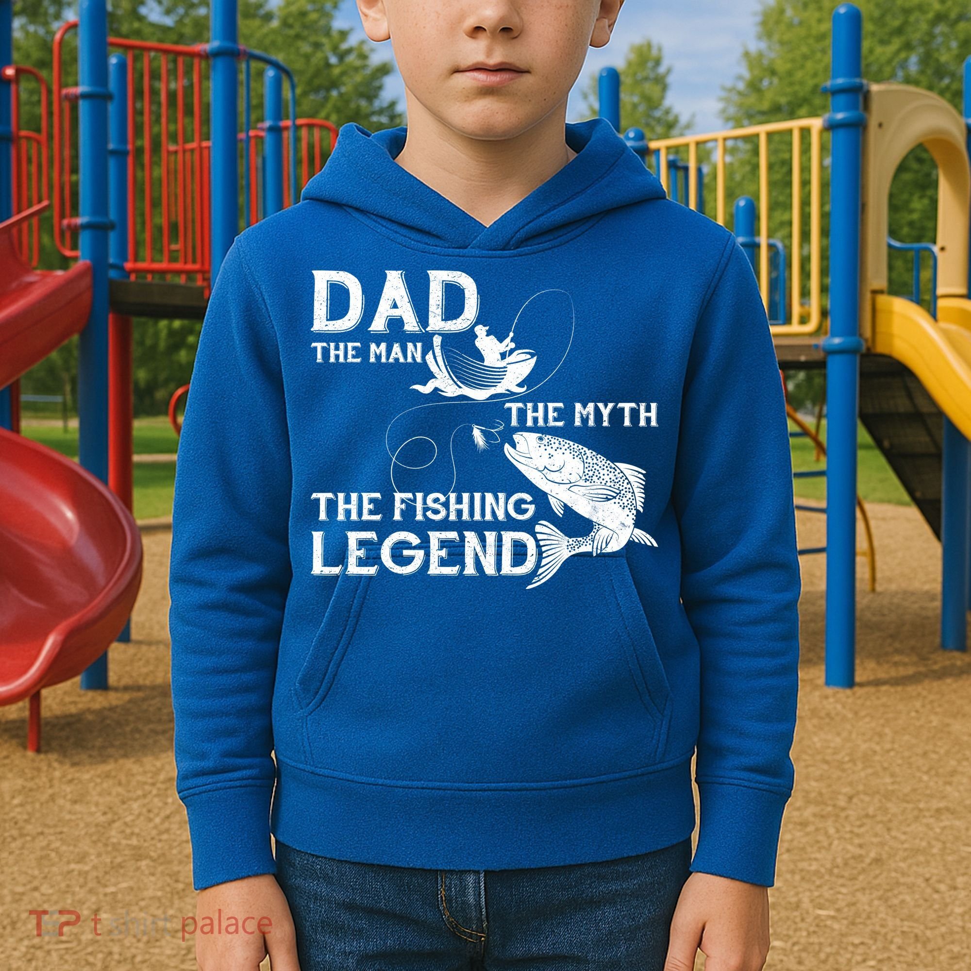 Dad The Fishing Legend Kids Hoodie