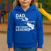 Dad The Fishing Legend Kids Hoodie thumb 3