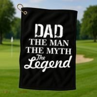 Dad The Man Myth Legend Golf Towel thumb 1