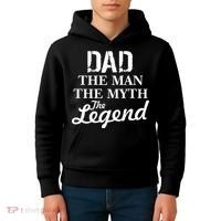Dad The Man Myth Legend Kids Hoodie thumb 4