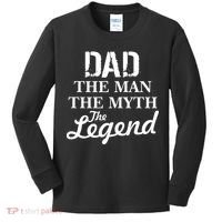 Dad The Man Myth Legend Kids Long Sleeve Shirt thumb 0