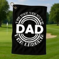 Dad The Man Myth The Legend Funny Golf Towel thumb 1