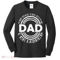 Dad The Man Myth The Legend Funny Kids Long Sleeve Shirt thumb 0