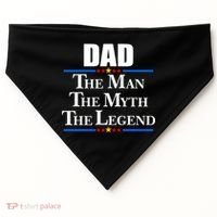 Dad The Man The Myth The Legend Stars USA-Made Doggie Bandana thumb 0