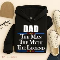 Dad The Man The Myth The Legend Stars Hoodie thumb 4