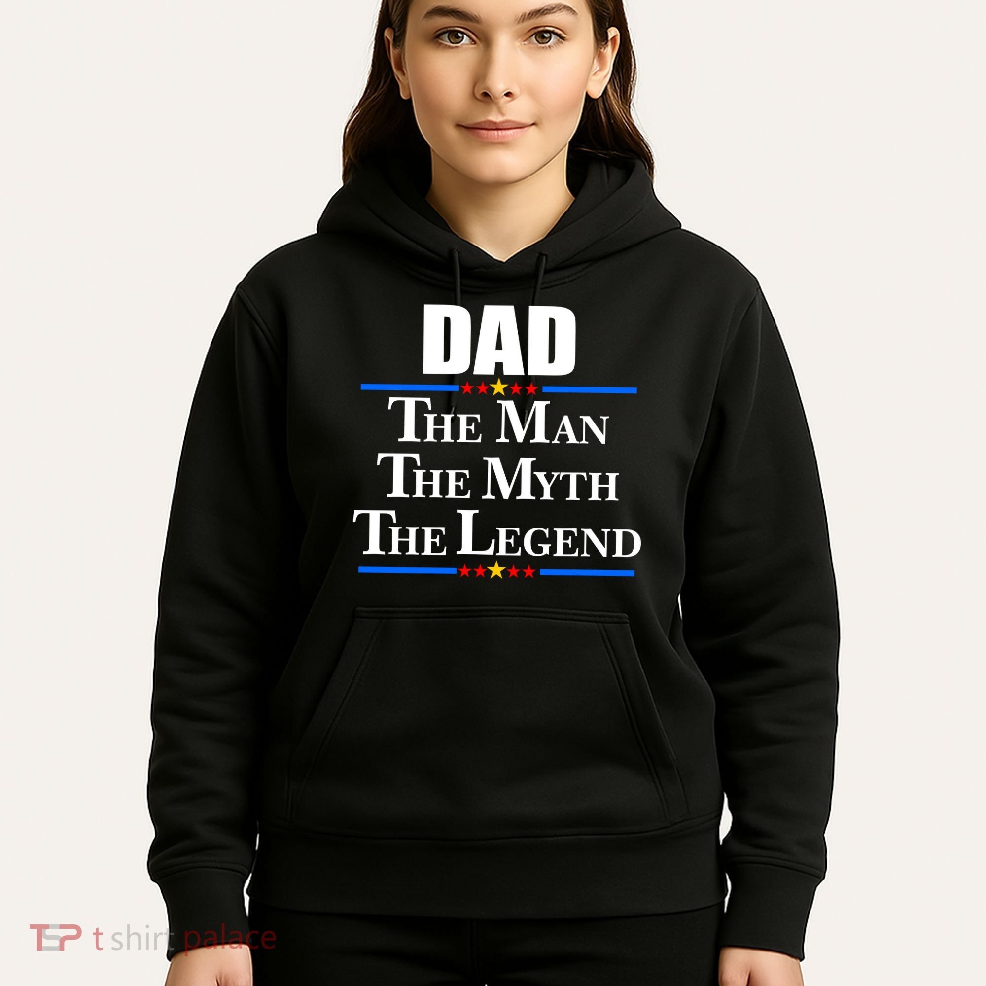 Dad The Man The Myth The Legend Stars Hoodie