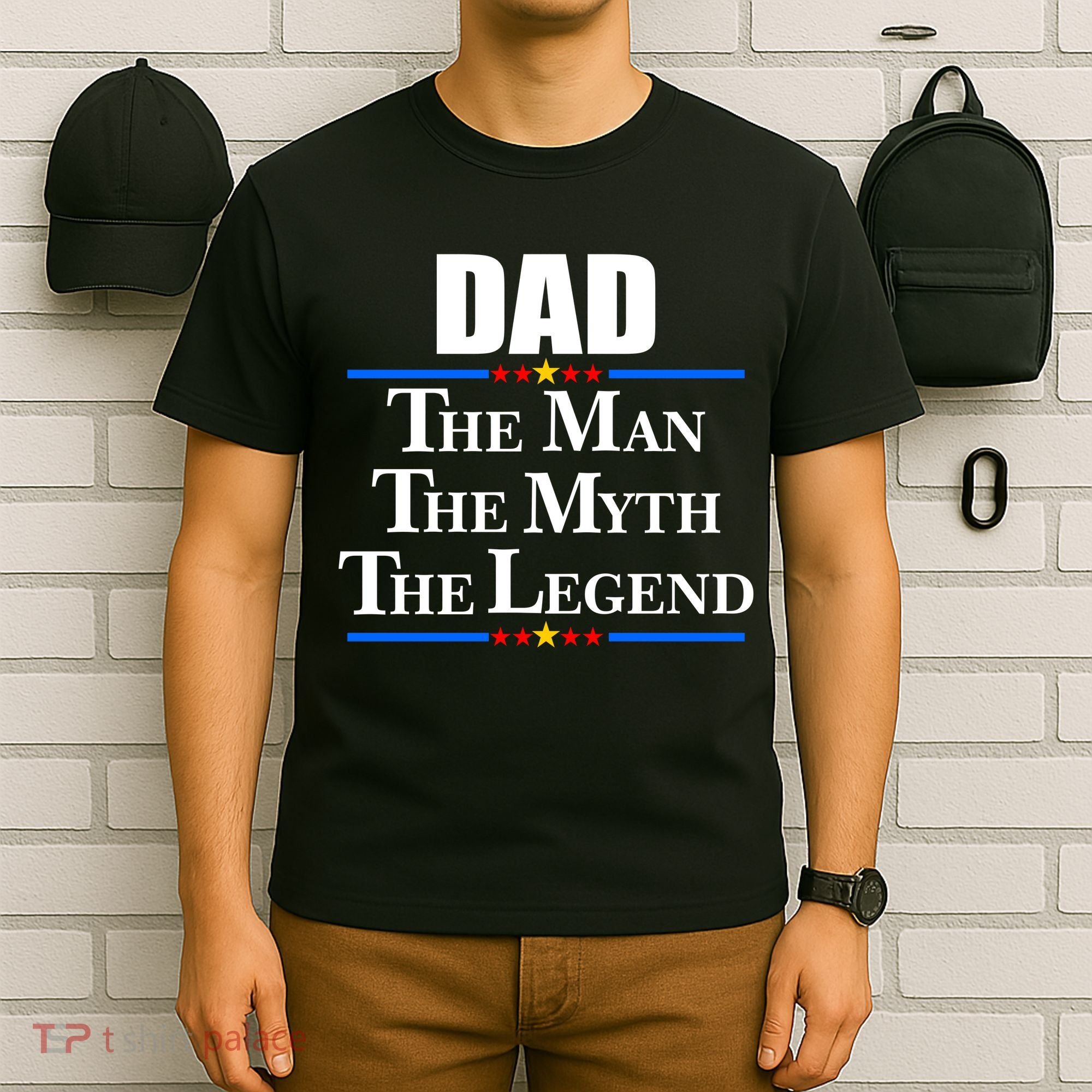 Dad The Man The Myth The Legend Stars T-Shirt