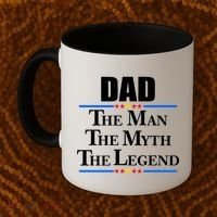 Dad The Man The Myth The Legend Stars Coffee Mug thumb 2