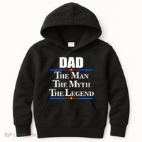 Dad The Man The Myth The Legend Stars Kids Hoodie thumb 0
