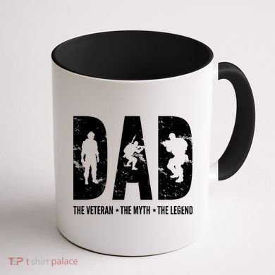 Dad The Veteran The Myth The Legend Coffee Mug back