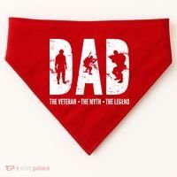 Dad The Veteran The Myth The Legend USA-Made Doggie Bandana thumb 0
