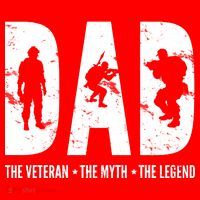 Dad The Veteran The Myth The Legend Ornament thumb 1