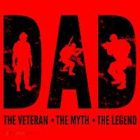 Dad The Veteran The Myth The Legend Santa Hat thumb 1