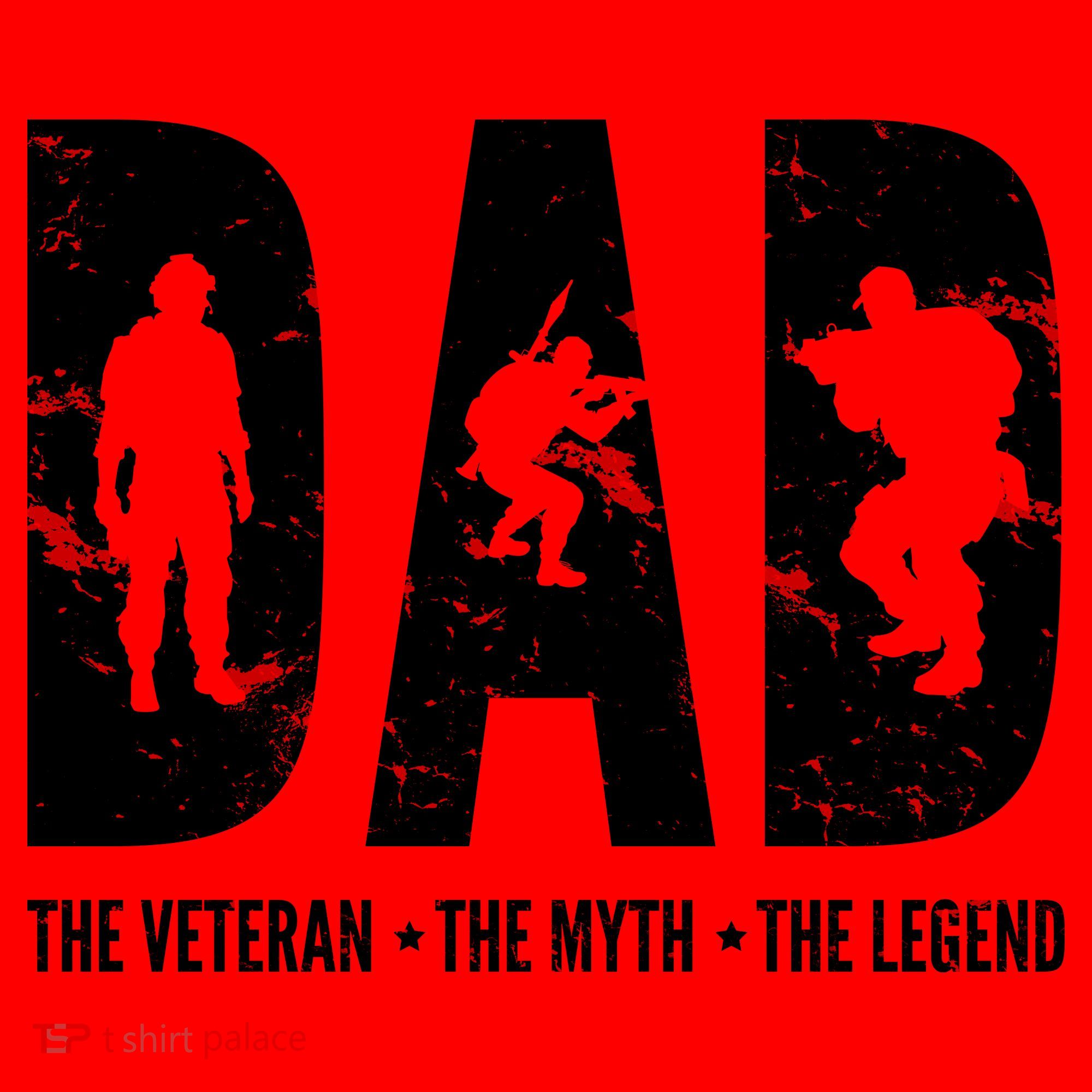 Dad The Veteran The Myth The Legend Santa Hat