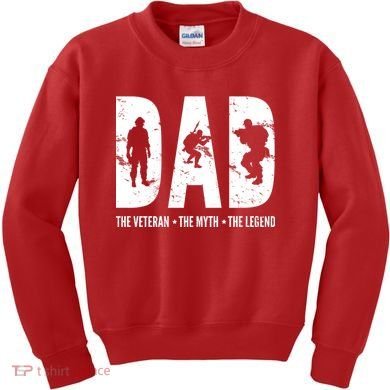 Dad The Veteran The Myth The Legend Kids Sweatshirt