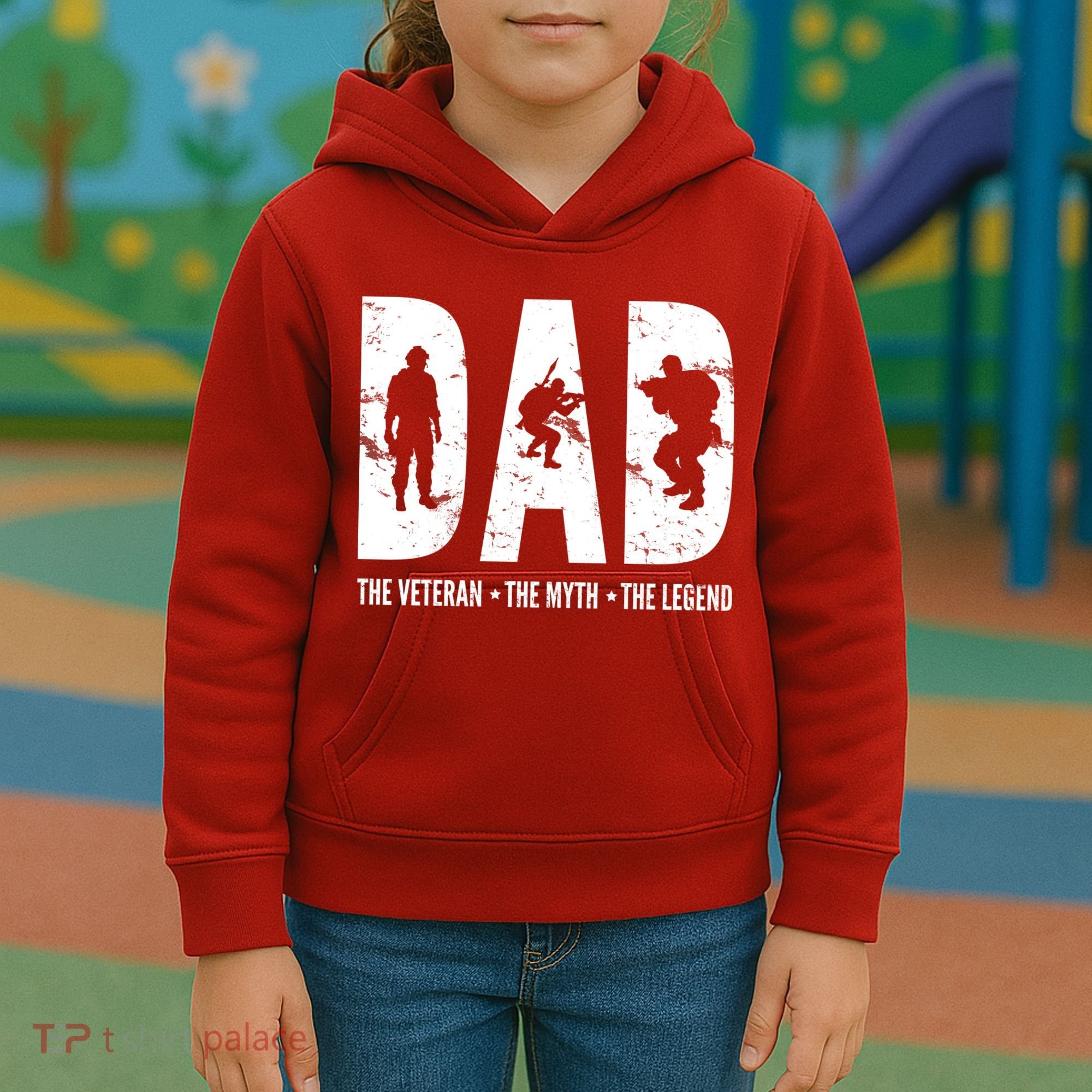 Dad The Veteran The Myth The Legend Kids Hoodie