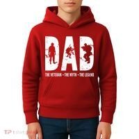 Dad The Veteran The Myth The Legend Kids Hoodie thumb 4