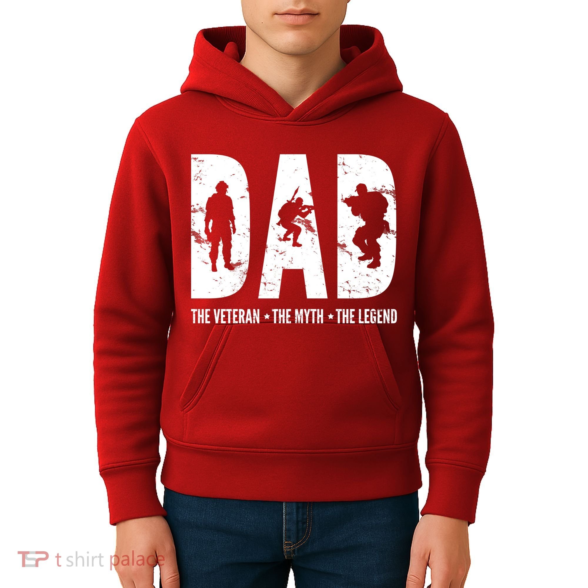 Dad The Veteran The Myth The Legend Kids Hoodie